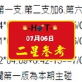 【HOT】2017「六合彩」07月06日 二星參考!