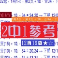 chchlin1期1次★☆12月19日公益貼文(六合15)2中1參考報哩災