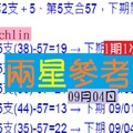 兩星旺旺珍香六合chchlin09月04日★★給你旺!