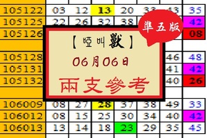 【啞叫獸】2017「六合彩」06月06日 港號插花--兩支參考!!