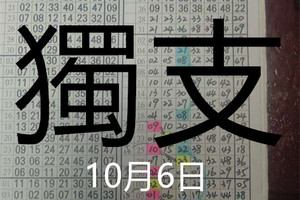 10月6日 六合彩 六合 專車 獨支 簡單２星 版路