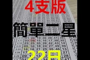 10月22日 六合彩 版路 ~ 4支版 簡單２星 精選