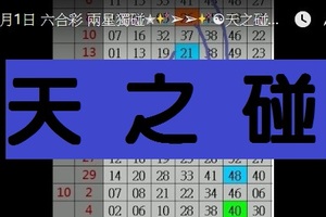  11月1日 六合彩 兩星獨碰✭✨➢➢✨☯天之碰☯✨➣➣✨✭