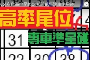 (12/06)六合高率尾位定貳開貳專達車準星碰