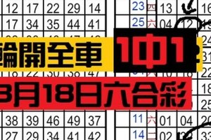 03/18 -[六合] - - 月中連開 。。 輪開全車。2中2。獨支車。( 豬頭傷腦筋