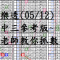 05月12日~大樂透~四中三參考版~陳老師教你抓數字!!