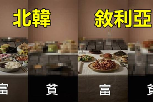 各國有錢人與貧民的餐桌差異？當看到北韓對比照竟惹哭了網友...：金胖子根本不是人