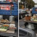 嘉義大馬路碰到「自助餐放貨車淋雨」遭批噁心不衛生，有網友就推斷「真相」是….