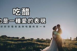 吃醋，也是一種愛的表現！請好好珍惜肯為你吃醋的另一半！！