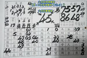 12/25-12/29  金財神-六合彩參考