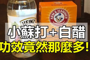 小蘇打+白醋功效竟然那麼多!!!好到不行的萬靈丹!快分享收藏!!!