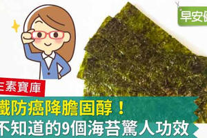 補鐵防癌降膽固醇！你不知道的9個海苔驚人功效