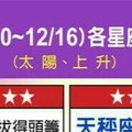 情況緊急~【12/10~12/16  各星座的整體運勢】看看你旺不旺？