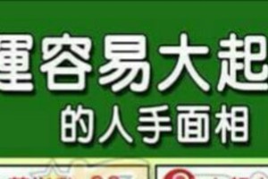 財運容易大起大落的人手面相