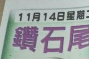 11/14 港六合 【鑽石尾，六合快報，侯府，七仙姑，萬應宮，聖慈宮】多張參考，參考。