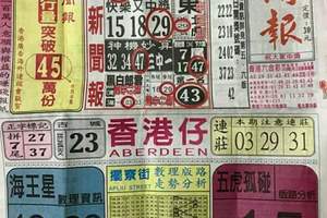 1/16  港六合 【中國新聞報】多張財報讓你參考，參考。