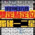 1月19日 六合彩 雙定點定位 獨碰二星 準一輩子~