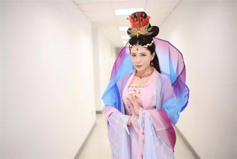 德馨飾演九天玄女(圖/記者鄭孟晃攝) 德馨飾演九天玄女(圖/記者鄭孟晃攝)