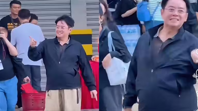 譚詠麟肚子變凸不少。(圖/翻攝自譚詠麟微博) 譚詠麟肚子變凸不少。(圖/翻攝自譚詠麟微博)