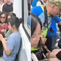阿伯逼女子讓座　竟用拐杖扒拉她雙腿