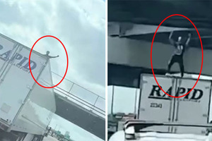 爬車頂跳舞自拍　25歲男「猛撞高架橋」全身變形慘死