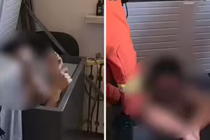 消防上門破門而入　驚見男子卡冰箱內
