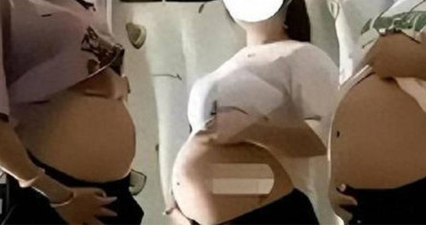 女學生集體秀孕肚！嗨喊「爸是同一人」　校方緊急發聲了