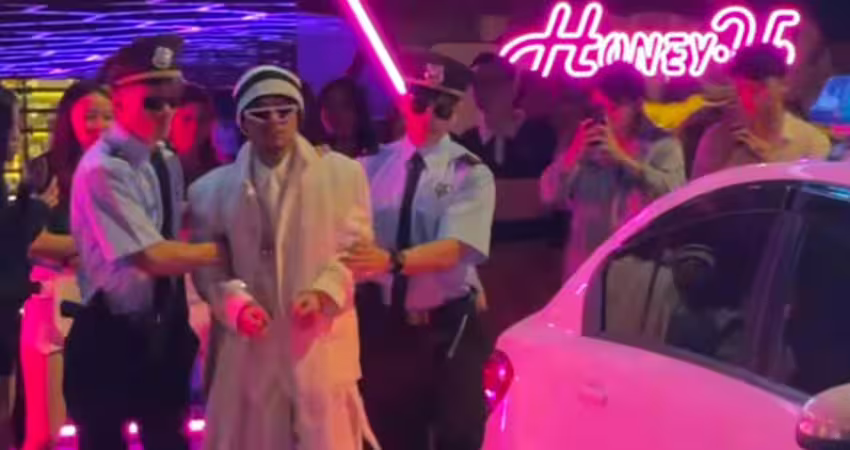 驚！41歲大咖男星凌晨酒吧遭逮 上銬進警車畫面全被拍