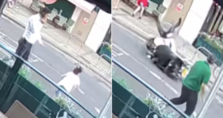 女童突衝出馬路　男為救人捨身擋車遭撞