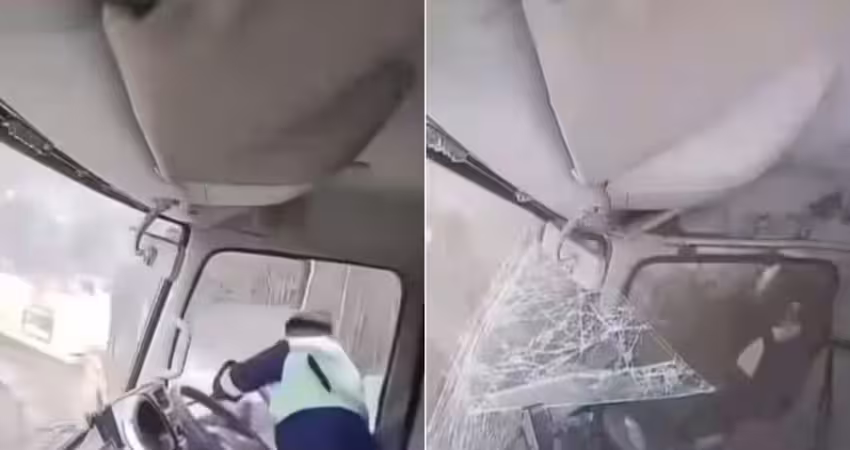 礦區突山崩　司機棄車逃生下場曝