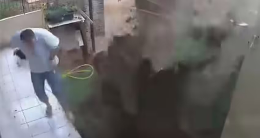 男子想滅了蟑螂窩　1招炸掉半個庭院