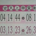 1/7 玄天上帝靈數  六合參考
