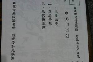 3/5~3/10 震興宮 六合參考