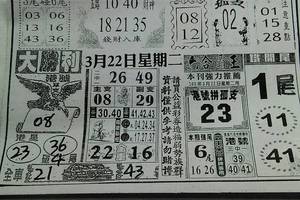 3/22 大勝利  六合參考