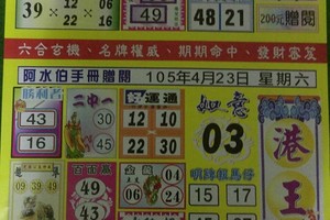 4/21~4/23 港王  六合參考