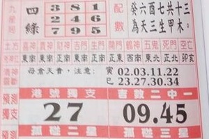 4/21 聖母寶鑑  六合參考