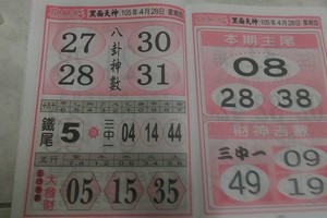 4/30 八卦神數+本期主尾  六合參考