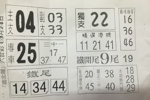 5/24 南北報+福記  六合參考