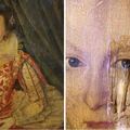 他親自展示如何幫399年前的油畫「卸妝」，大家都以為是黃臉婆的肖像瞬間變超級白！