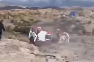 拉力嚴重事故！賽車失控高速衝出車道　觀眾傷亡情況曝光