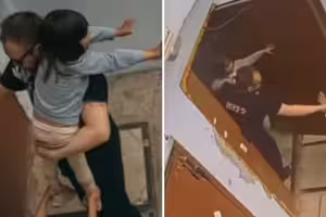 男子當街強行擄走女童　小男孩勇敢擋門呼救