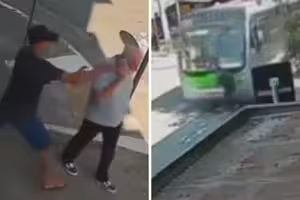 少年路口搶手機　闖紅燈被公車直撞