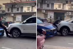 車禍嗆聲「有種你來啊」 對方真撞下去慘了 車禍嗆聲「有種你來啊」 對方真撞下去慘了