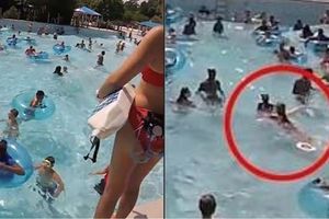 驚悚一瞬間！女童泳池中「溺水」　掙扎30秒沒人發現
