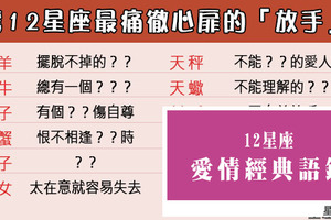 「相愛的兩個人，卻無法在一起！」讓12星座最痛徹心扉的「放手」！