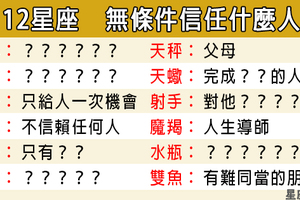 「只有你，能讓我相信！」12星座只對這樣的人無條件「信任」！卸下心防更親密！