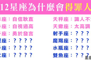 不知不覺就招人厭了！為什麼十二星座會「得罪」他人！有些真的太冤枉了吧！