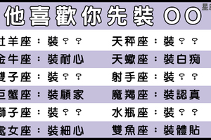 必要的心機！想讓十二星座男喜歡你，要先「裝什麼」！