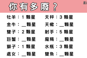 十二星座廢物指數，如果可以每天耍廢誰想動起來啊！