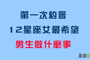 《你準備好了嗎》第一次約會，十二星座女「最期待」男生做些什麼！